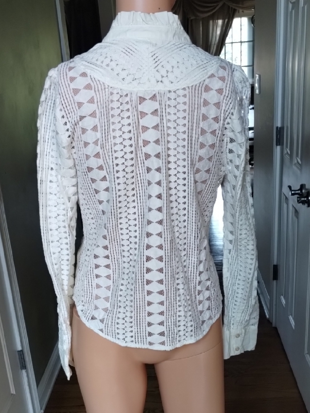 Crochet Button-Front Anthropologie Top - Picture 2 of 15